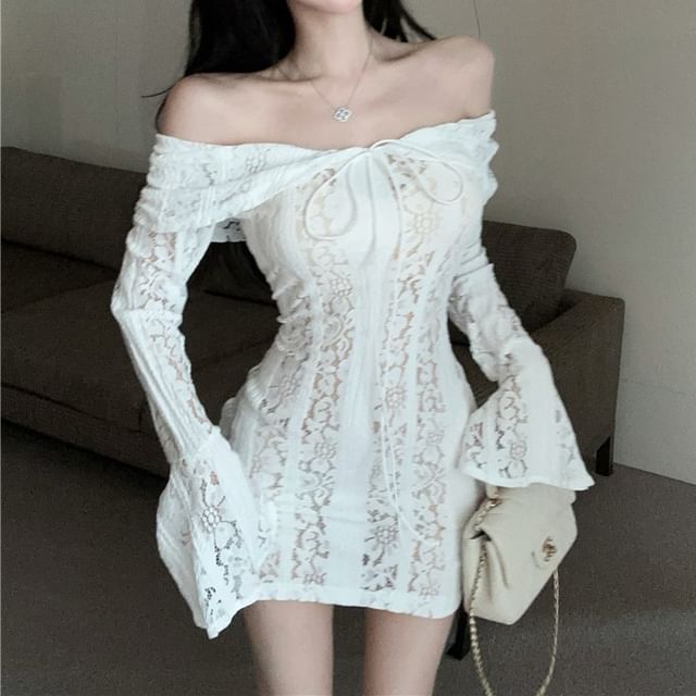 green emerald velvet dress Tina's Floral Lace Halter Deep V-Neck Bodycon Dress White / S by Blue Zone Planet
