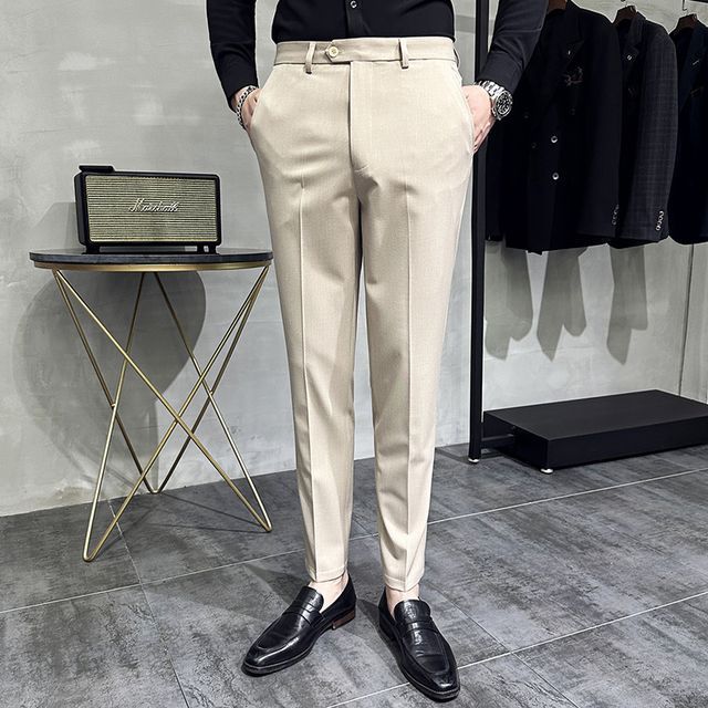 Deepwood - High Waist Plain Cropped Tapered Dress Pants (Various Designs) |  YesStyle