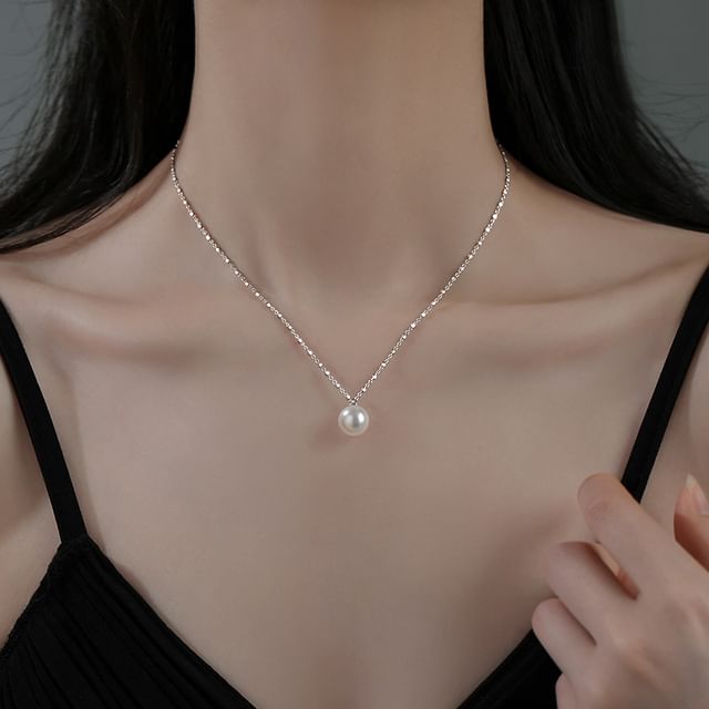 Hansha-Faux Pearl Necklace