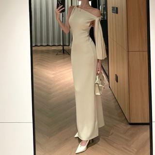 Aurora Off Shoulder Plain Sheath Evening Gown Sale