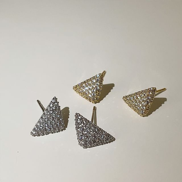 Panda Dama-Triangle Rhinestone Ear Stud