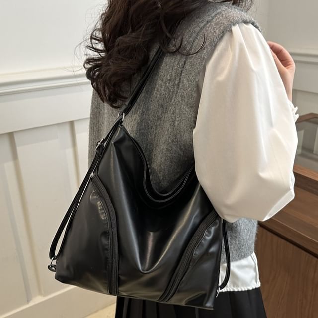 Maorong-Faux Leather Backpack