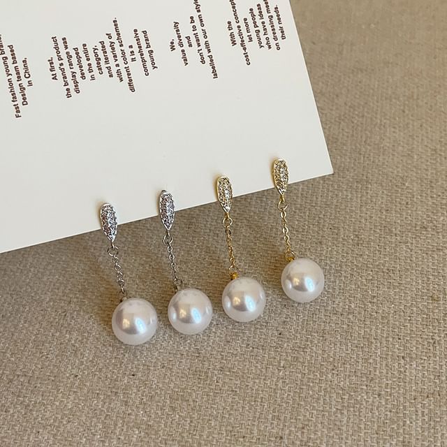 Panda Dama-Faux Pearl Drop Earring