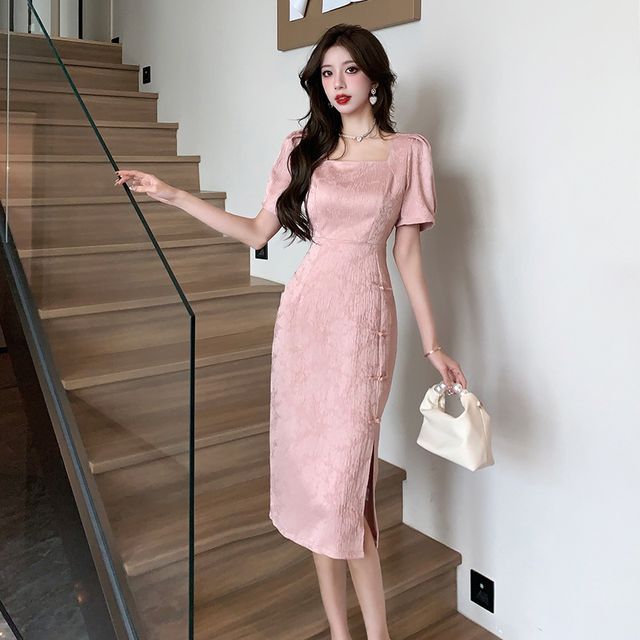 open lace back dress Matcha Frog Pinafore main image 0