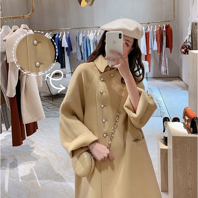 Everose-Single-Breasted Midi Coat