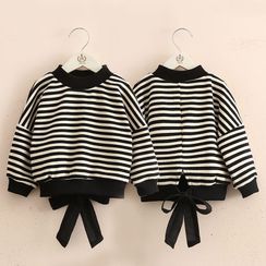Seashells Kids - Kids Striped Tie-Hem Pullover Seashells Kids - Kids Striped Tie-Hem Pullover