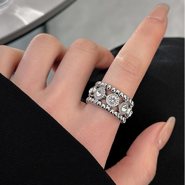 Jael-Beaded Rhinestone Ring