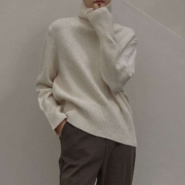 NAIN - Turtle-Neck Wool Blend Sweater | YesStyle