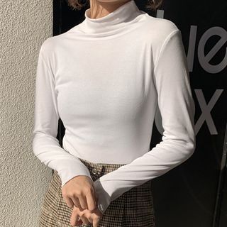 mock turtleneck long sleeve