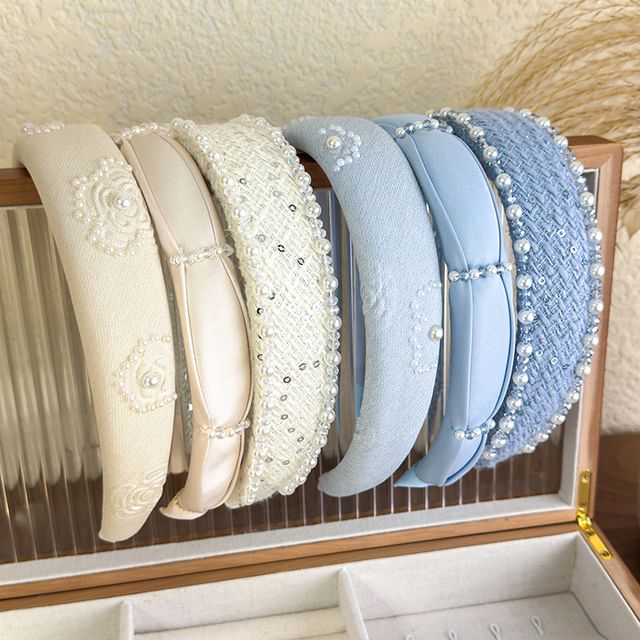 Kayochs-Faux Pearl Headband