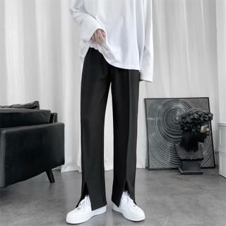 VEAZ - Plain Slit-Front Straight Leg Pants | YesStyle