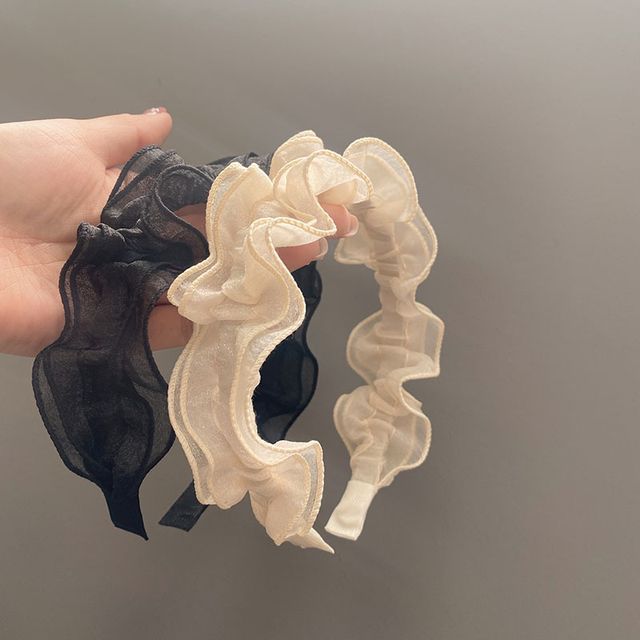 Mentosi-Ruffle Mesh Headband