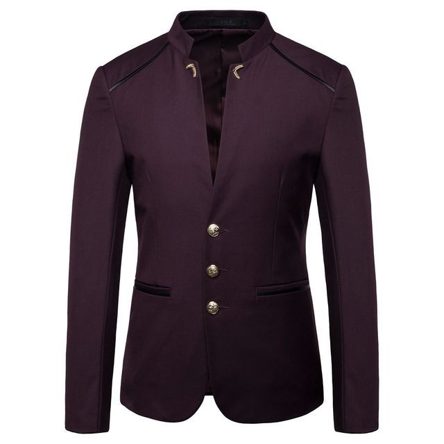 Sparrow Farm-Buttoned Metal-Accent Blazer