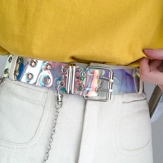 Rofuka - Holographic PVC Belt | YesStyle