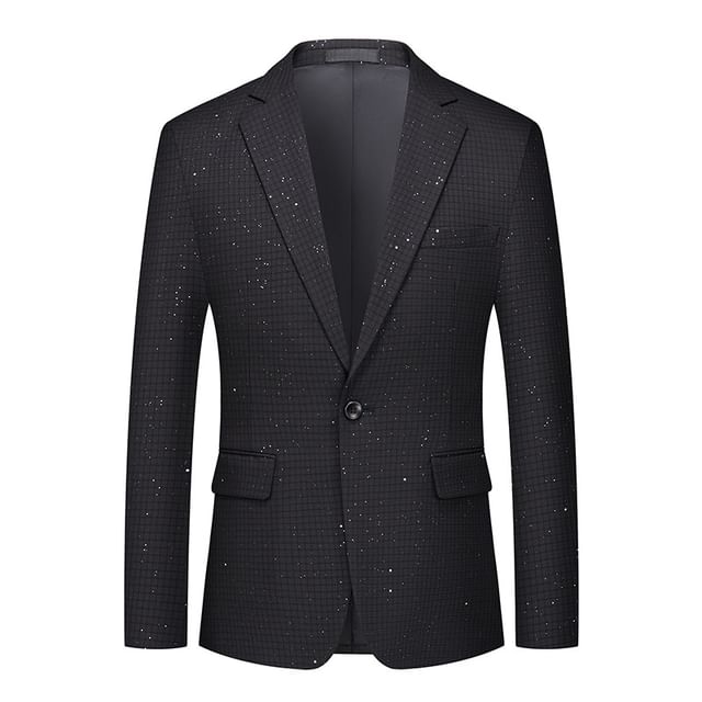 Sheck-Glitter One Buttoned Blazer