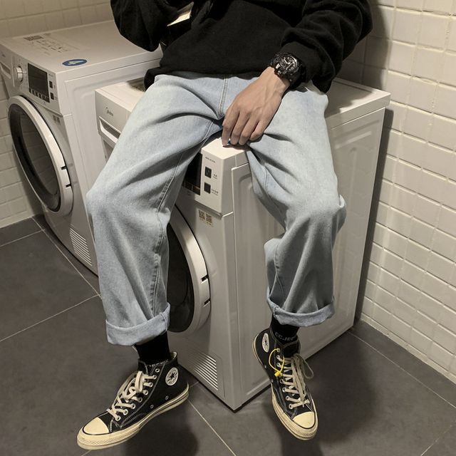 WidoWilder-Washed Straight Leg Jeans