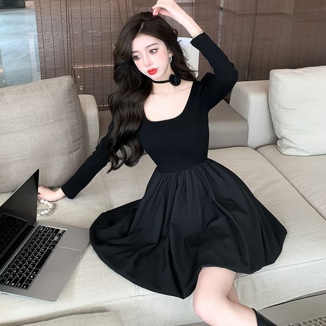 knee length dresses for ladies Black Sequin One Sleeve Choker Mini Dress – AX Paris US