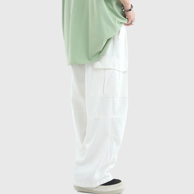 INStudio-Wide Leg Cargo Pants