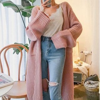 Meatacci-Open Front Maxi Cardigan