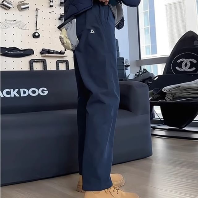 Kimeya-High Waist Plain Straight Leg Cargo Pants