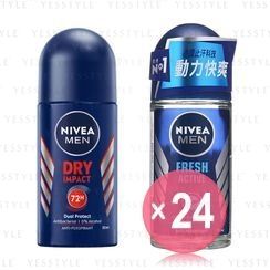 NIVEA - Men 48H Deodorant Roll On (x24) (Bulk Box)