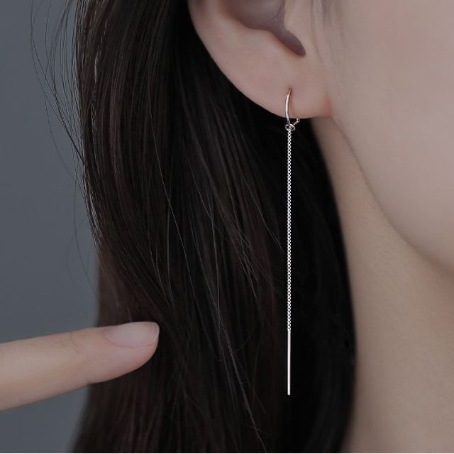 Halfla-Hoop Threader Earring