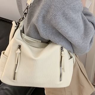 Fran San-Plain Faux Leather Crossbody Bag