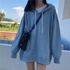 bloomingtide - Plain Kangaroo Pocket Hoodie bloomingtide - Plain Kangaroo Pocket Hoodie