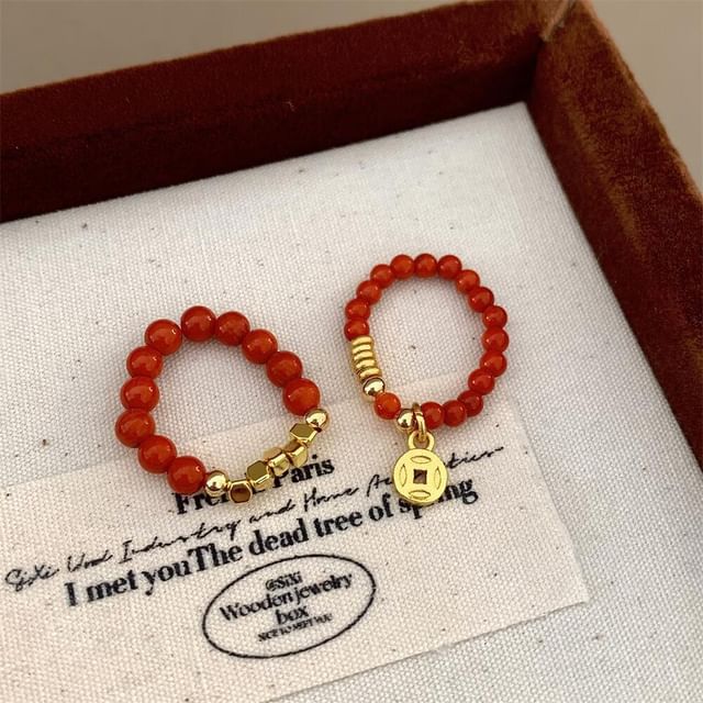 Gemsha-Gemstone Beaded Ring