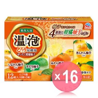 EARTH - ONPO Carbonated Water Luxury Rich Citrus Yuzu Bath Salt Tablet (x16) (Bulk Box)