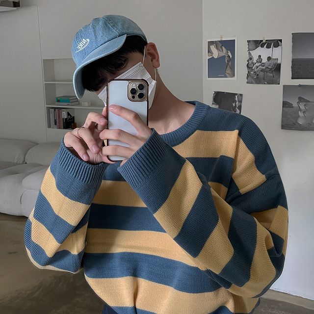 MRCYC-Crew Neck Striped Sweater