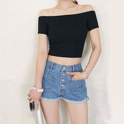 Hopsi - Short-Sleeve Cropped Top Hopsi - Short-Sleeve Cropped Top