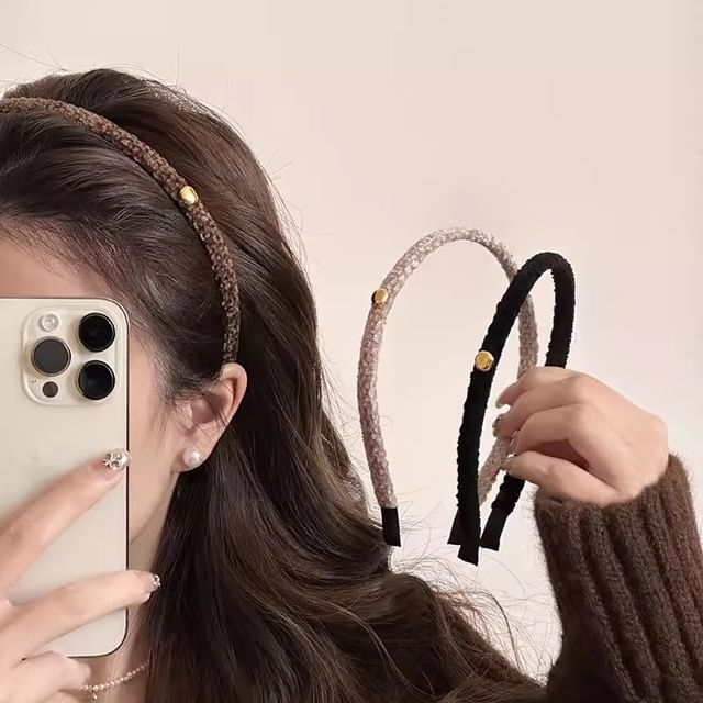 enthice-Plain Velvet Headband