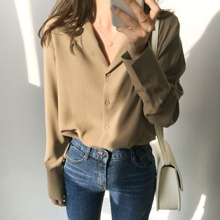 Clover's Wish - Long-Sleeved Blouse | YesStyle
