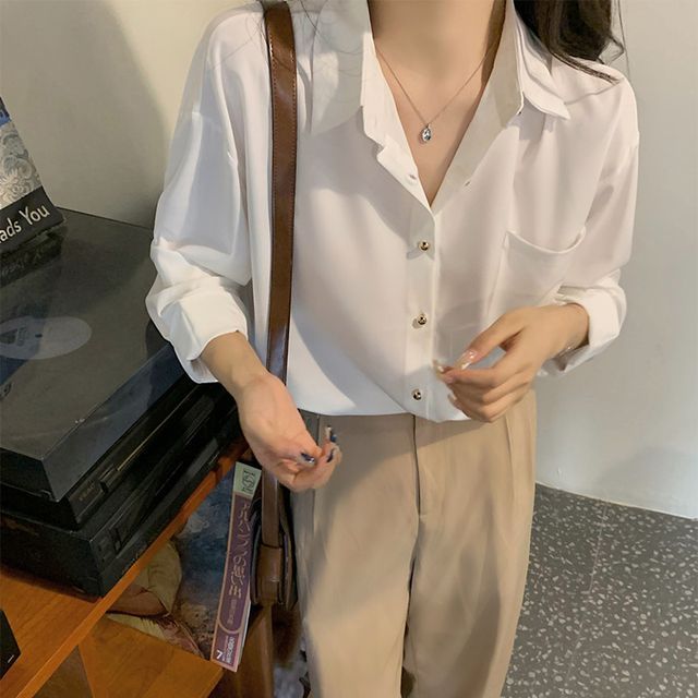 Everose-Plain Shirt