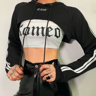 Extra top crop hoodie