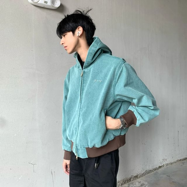 DragonRoad-Two Tone Zip-Up Hoodie
