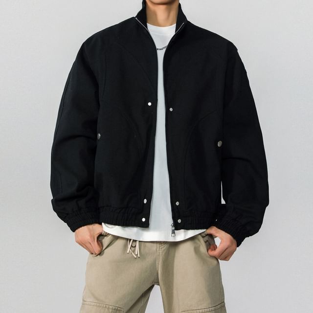 Omozando-Plain Zip Jacket