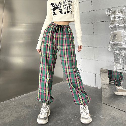 LINSI - Plaid Cropped Straight Cut Pants, YesStyle