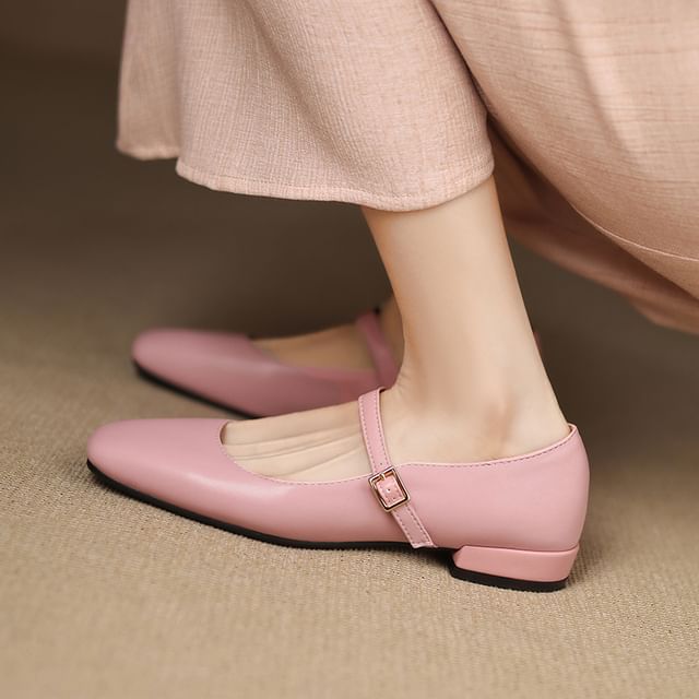Megan-Square Toe Mary Jane Pumps