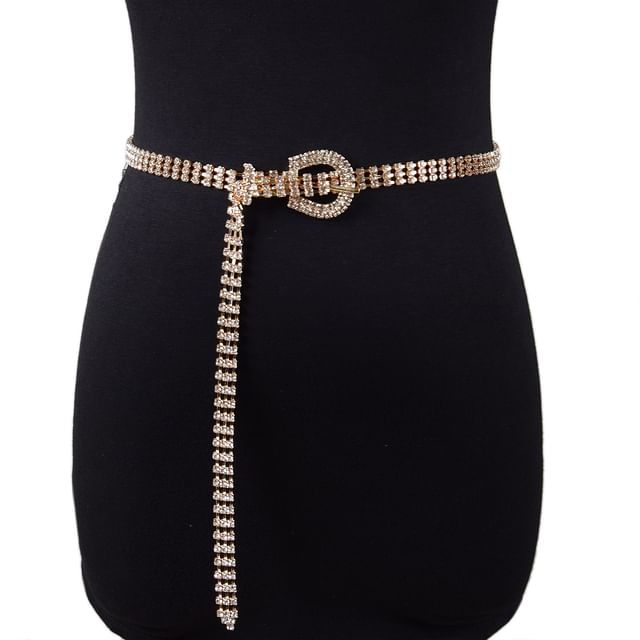 Poyol-Rhinestone Waist Chain