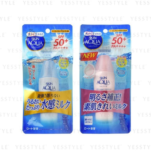 Rohto Mentholatum - Skin Aqua UV Super Moisture Milk SPF 50+ PA++++ 40ml - 2 Types