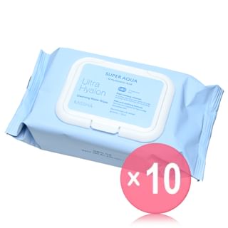 MISSHA - Super Aqua Ultra Hyalron Cleansing Water Wipes 10pcs Bundle Set