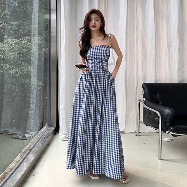 walmart linen dress Linen Maxi Dress with Pockets main image 0