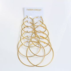 MUNGO - Set of 6 Pairs: Hoop Earrings MUNGO - Set of 6 Pairs: Hoop Earrings