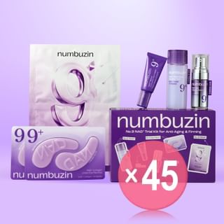 numbuzin - No.9 NAD+ Trial Kit for Anti-Aging & Firming (x45) (Bulk Box)