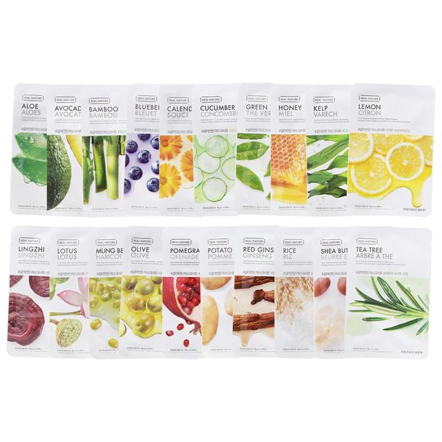 FACE SHOP - Real Nature Face Mask 1pc (20 Types) 20g | YesStyle