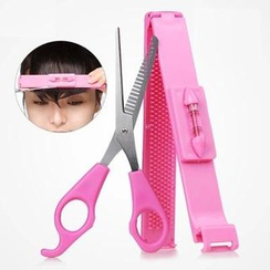 Jemai - Set: Hair Fringe Trimming Tool + Scissors Jemai - Set: Hair Fringe Trimming Tool + Scissors