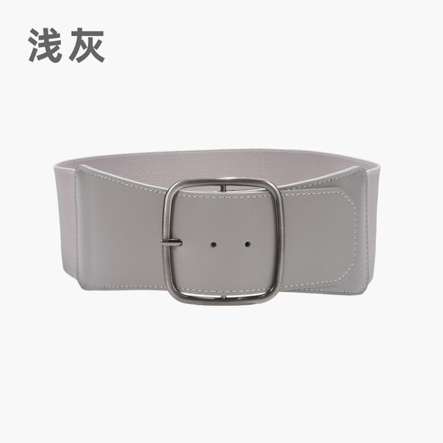 Wingni - Genuine Leather Elastic Cincher Belt