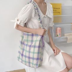 TangTangBags - 格子帆布斜挎包 TangTangBags - 格子帆布斜挎包